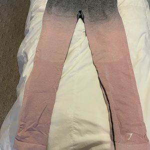 Gym shark pink and gray Ombré leggings